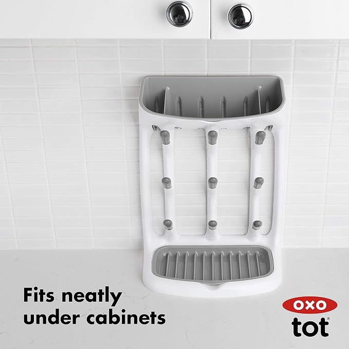 OXO Tot Space-Saving Bottle Drying Rack, Baby Bottle Organizer - Image 3