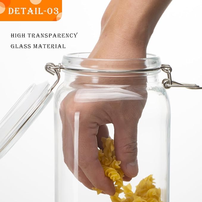 78oz Glass Food Storage Jars - Image 6