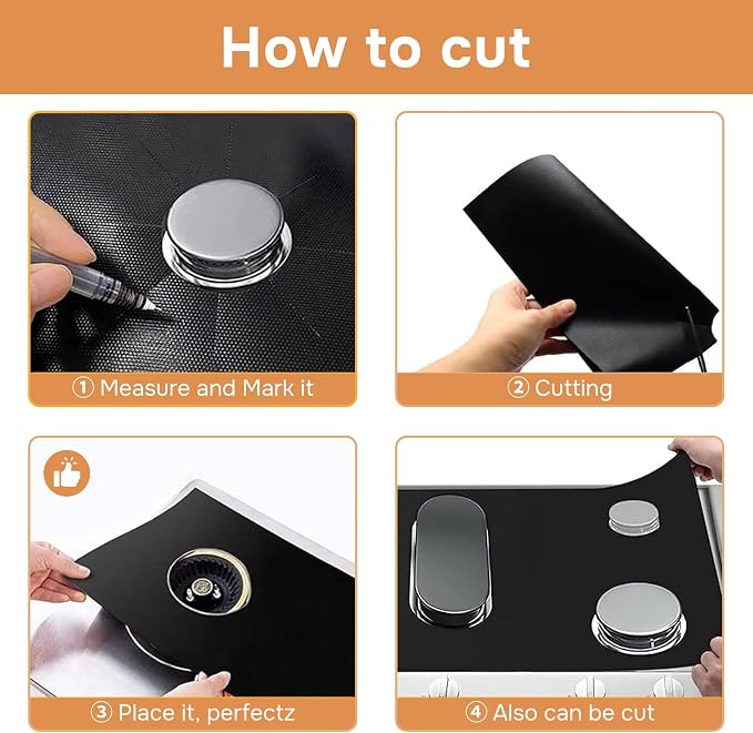 2PCS Guards for Gas Stove Top Protector Covers 0.3mm Cuttable, Heat Resistance - Image 6