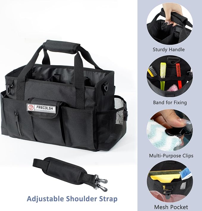 Large Cleaning Caddy for Cleaning Suppliers Organizer, Wearable Cleaing Bag - Image 4