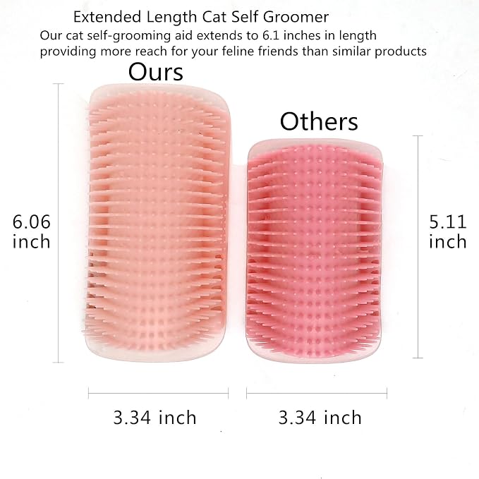 Cat Self Groomer, 2 Pack, Wall Corner Self Grooming Brush - Image 3