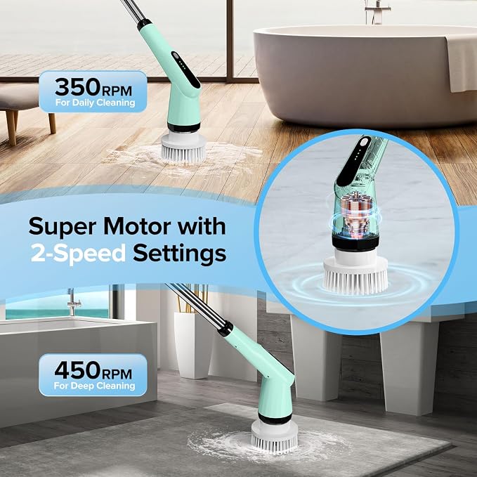 Electric Spin Scrubber, Dreazu IPX7 Bathroom Scrubber - Image 2