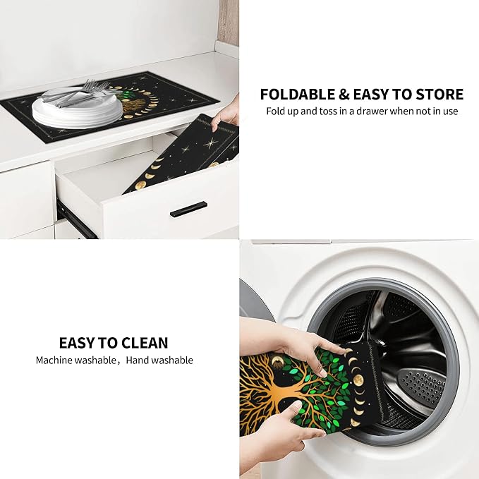 Black Microfiber Dish Drying Mat - Image 7