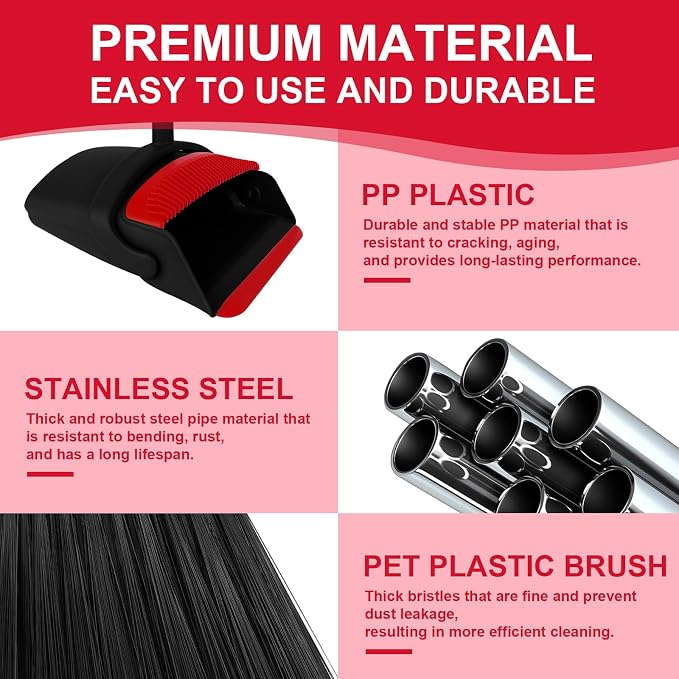 Broom with Dustpan Combo Set and Silicone Air Broom Kit - Image 5
