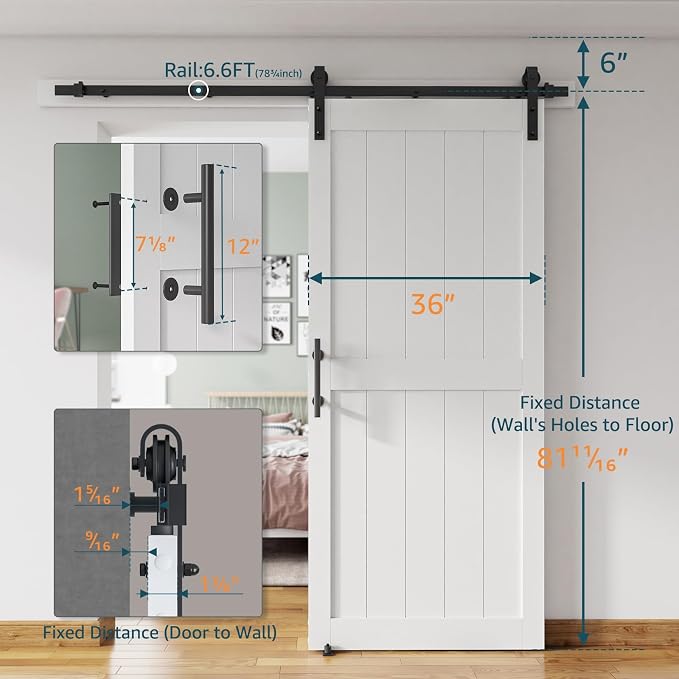 36''x 80'' Sliding Barn Door - Image 2