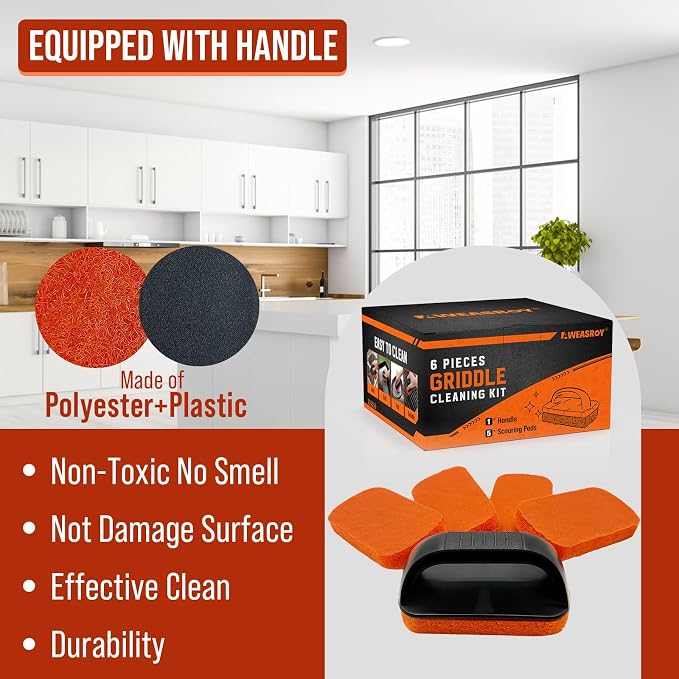 6-Piece Griddle Cleaning Kit for Blackstone, Flat Top Grill Cleaning Kit - Image 4