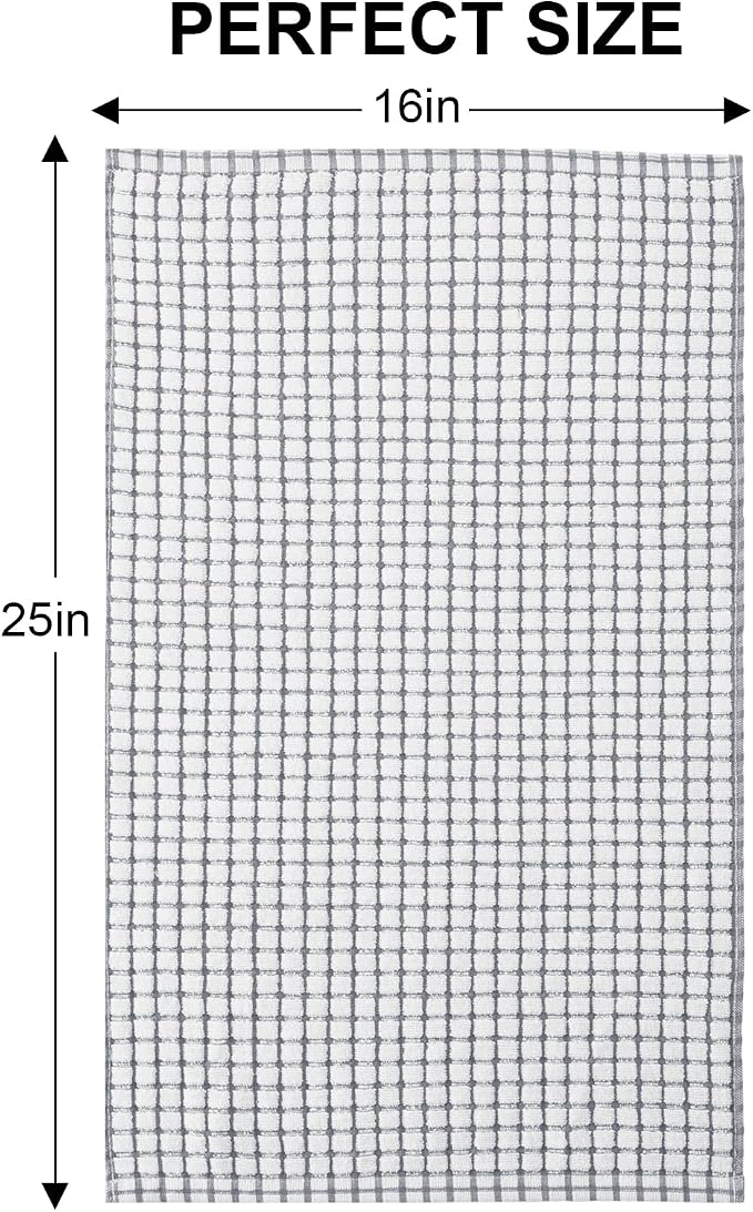 Kitinjoy Cotton 8 Pack Terry Kitchen Towels, 16 x 25 Inches Super Soft and - Image 6