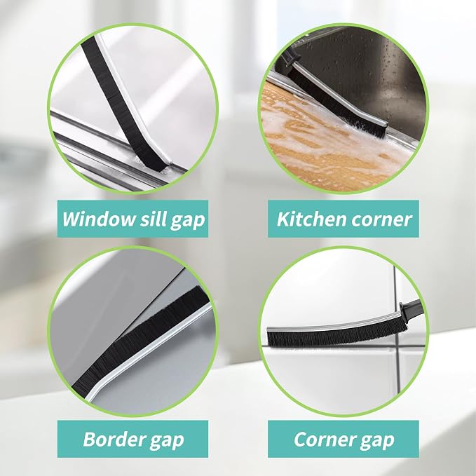 9 Pcs Crevice Cleaning Brush, Bathroom Gap Brush, Hand-held Groove Gap Cleaning - Image 4