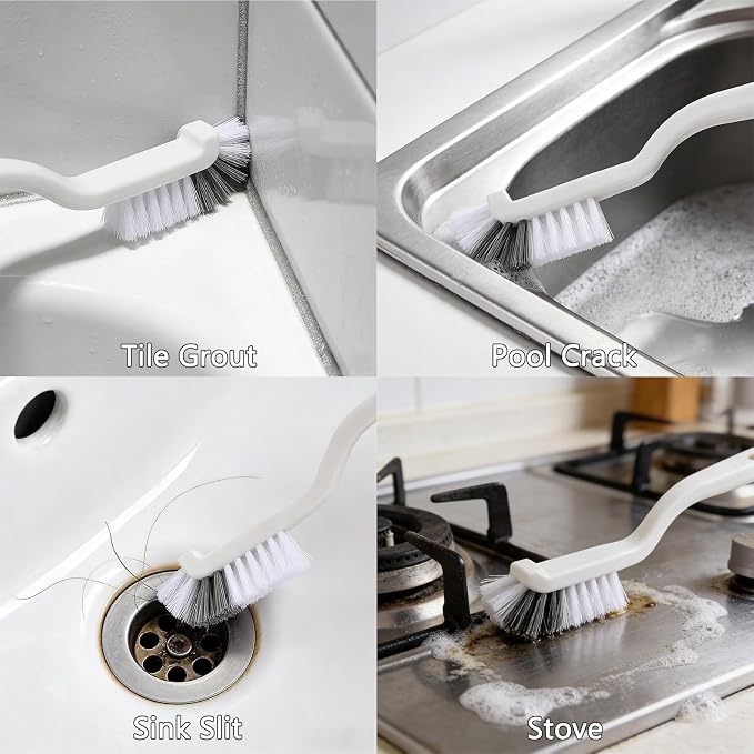 12Pcs Crevice Cleaning Brush Set, Hard Bristle Cleaning Supplies - Image 3