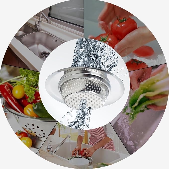 2 Pack - 2.75" Top / 1.5" Basket, Stainless Steel Slop, Kitchen and Bathroom - Image 7
