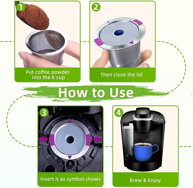 2 Pack Reusable K Cups for Keurig, Stainless Steel Coffee Pod, K Cup Reusable - Image 7
