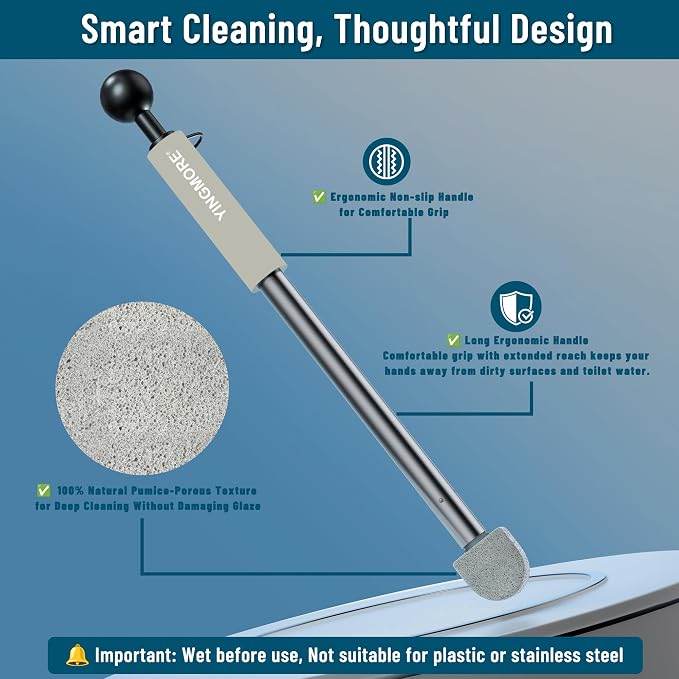 Pumice Stone Toilet Bowl Cleaner, 16.7Inch Toilet Pumice Stone - Image 5