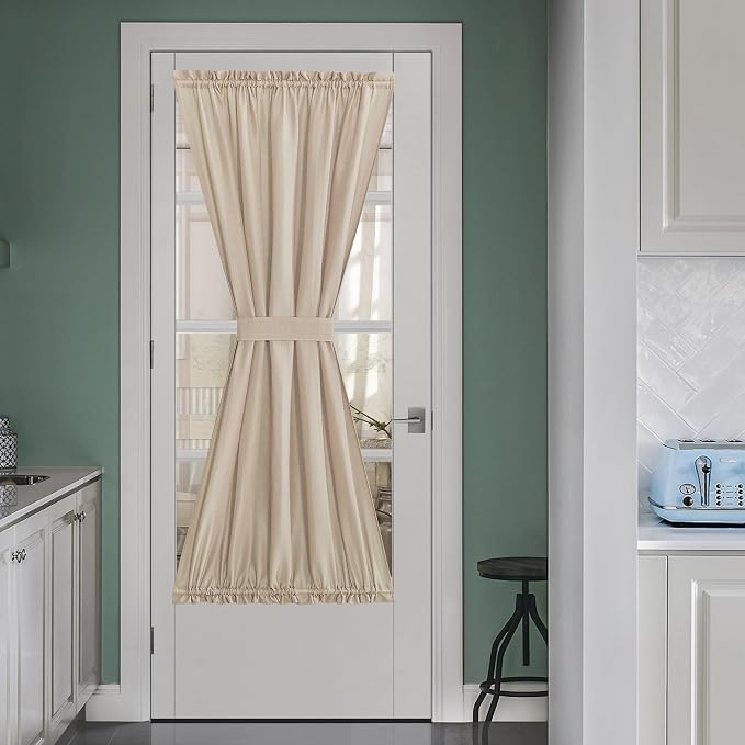 NICETOWN Door Curtains for Window 72 inch Length, Linen Blend Privacy French by NICETOWN