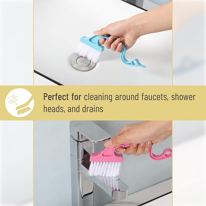 Slick- Window Track Cleaning Brush, 2 Pack, Built-in Scraper, Window Track - Image 5