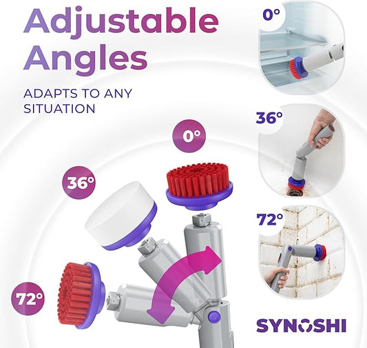 SYNOSHI PRO Electric Spin Scrubber, Cordless Cleaning Brush Bathroom Scrubber. - Image 2