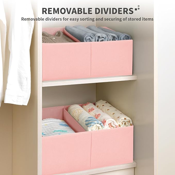 DIMJ Large Closet Shelf Organizer Bins 8 Packs - Image 3