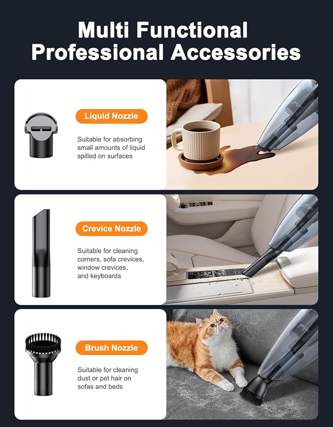 Handheld Vacuum Cordless Rechargeable 9KPA - Image 4