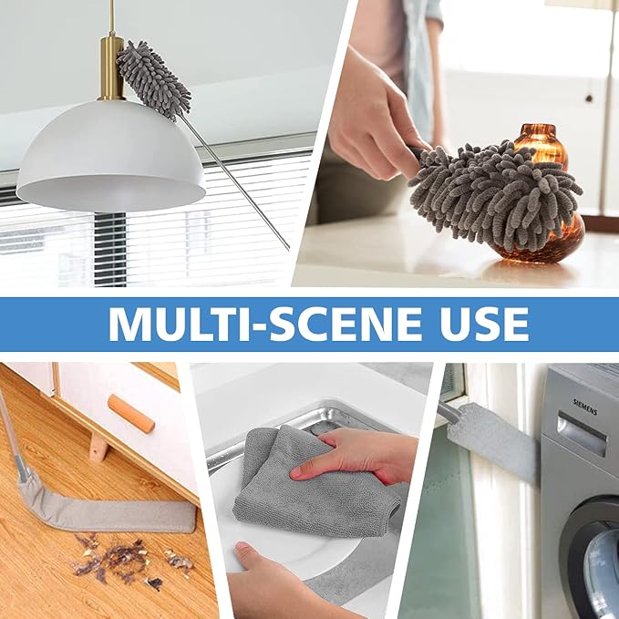 Microfiber Duster Kit for High Ceiling, Extendable Dusters for Cleaning - Image 6