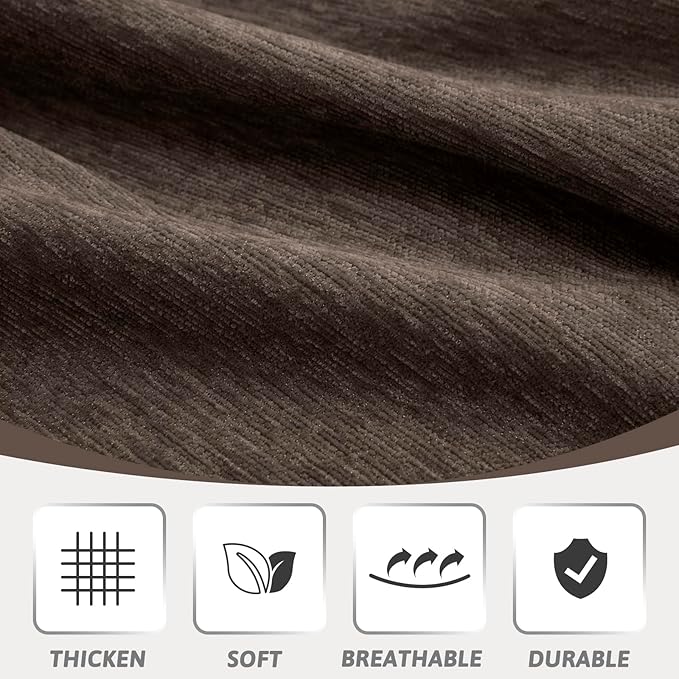 MEETSKY Oversized Couch Cover Sofa Covers Couch Covers for 3 Cushion Couch Sofa Pet Friendly, L Shaped Sectional Sofa Covers Washable Simply Put Sofa Throw Cover for Dogs, 91"x 150"，Dark Chocolate