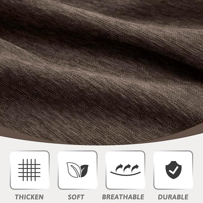 MEETSKY Oversized Couch Cover Sofa Covers Couch Covers for 3 Cushion Couch Sofa Pet Friendly, L Shaped Sectional Sofa Covers Washable Simply Put Sofa Throw Cover for Dogs, 91"x 150"，Dark Chocolate