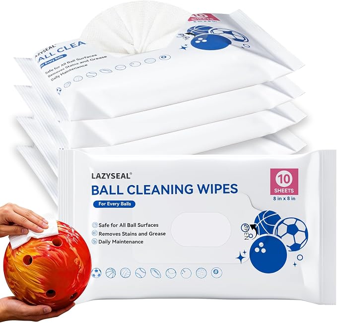 50 Count Bowling Ball Cleaning Wipes Removes Grime, Oil from Ball Surfaces by Unknown
