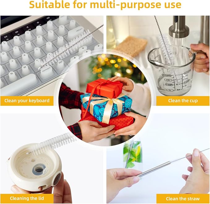Straw Cleaner Brush Kit 10 pcs, 8 inche Extra Long Sizes of Straw Brushes - Image 7