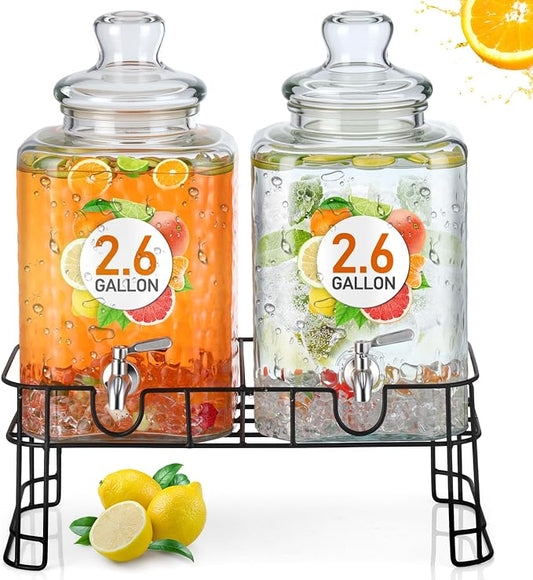 Honeydak 2.6 Gallon Glass Beverage Dispenser by Honeydak