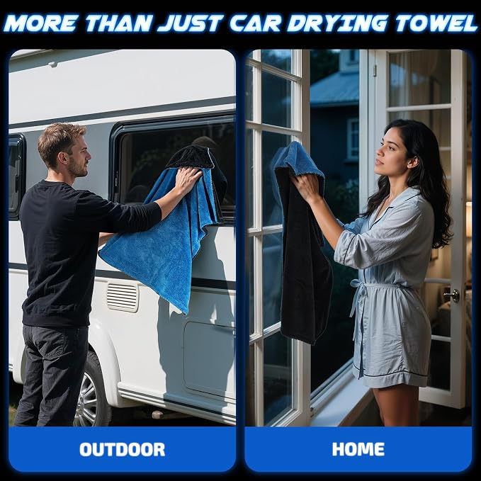 2-Pack 1200 GSM Car Drying Towels – Microfiber Towels - Image 8