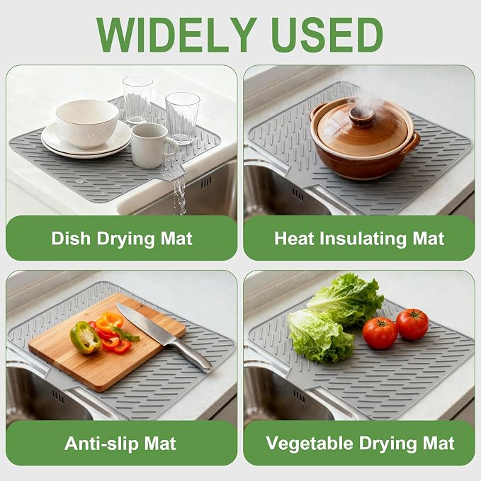 Silicone Drying Mat, Heat-Resistant, Eco-friendly, Hygienic Drying Pad - Image 6