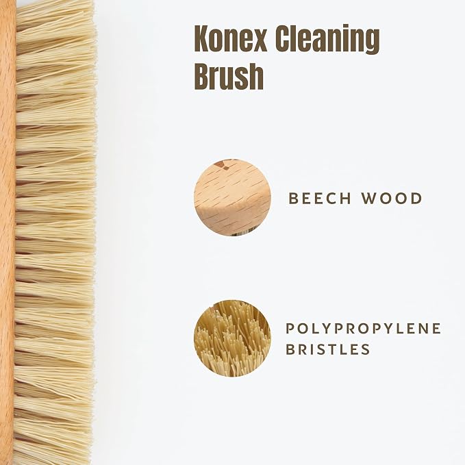 KONEX Nylon Fiber Economy Utility Cleaning Hand Brush | Heavy Duty Hand-Held - Image 3