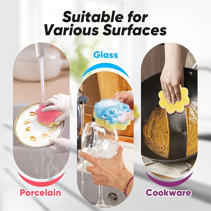 Scrub Sponge, Dual-Sided Temperature-Responsive Scrubber - Image 5