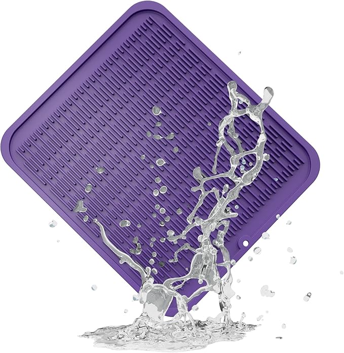 ZLR Silicone Dish Drying Mat for Kitchen Counter, Eco-Friendly Fast Dry Dish Mat by ZLR