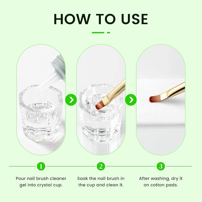 AIJIMEI Nail Brush Cleaner Gel Fast Cleaning Nail Brush Cleaner Easy To Use - Image 5