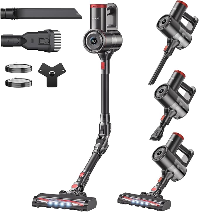 Cordless Vacuum Cleaner with Back-Saving&Self-Standing, Upright Vacuum Cleaners by AirMeetsInnovation