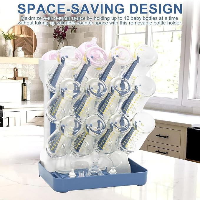 Tecdigbo Baby Bottle Drying Rack, Countertop Bottle Dryer, Cup Drying Rack - Image 5