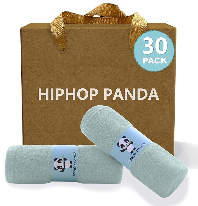 HIPHOP PANDA Baby Washcloths, Rayon Made from Bamboo by HIPHOPPANDA
