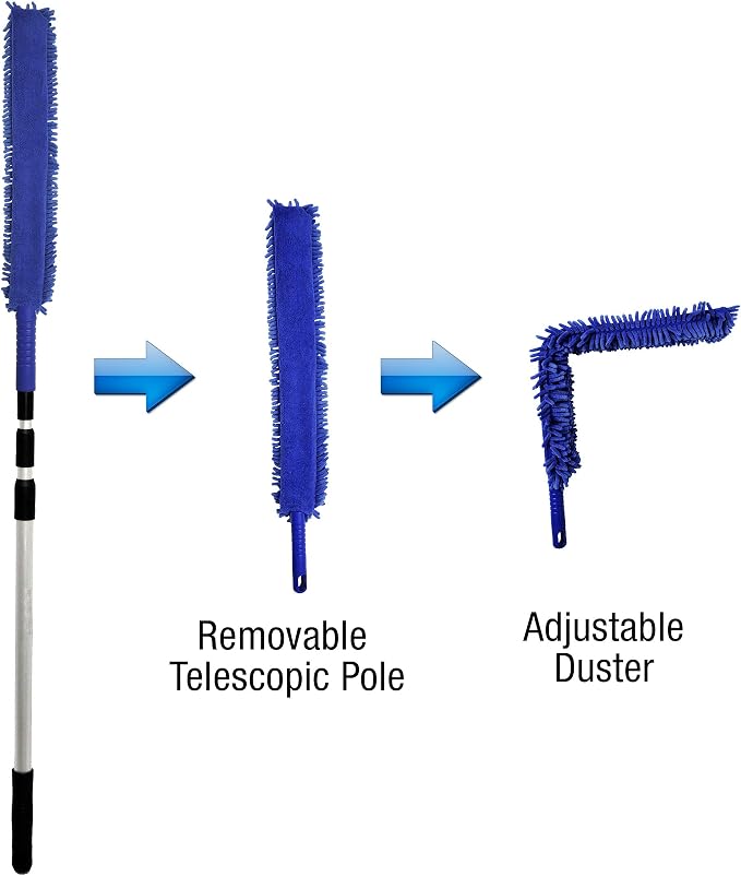 CleanAide Handheld Reusable Microfiber Flex Duster - Image 6