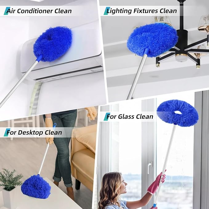 DRQ Ceiling Fan Cleaner Duster, 2 Pack Reusable Microfiber Duster - Image 6