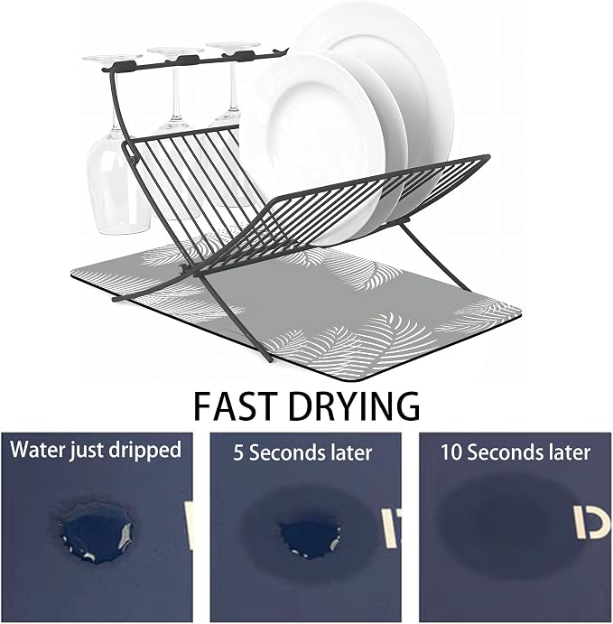 Dish Drying Mat for Multiple Usage. Super Absorbent, Easy clean, Quick dry - Image 3