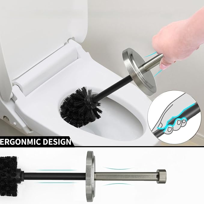 Brushed Nickel Toilet Bowl Brush - Image 3