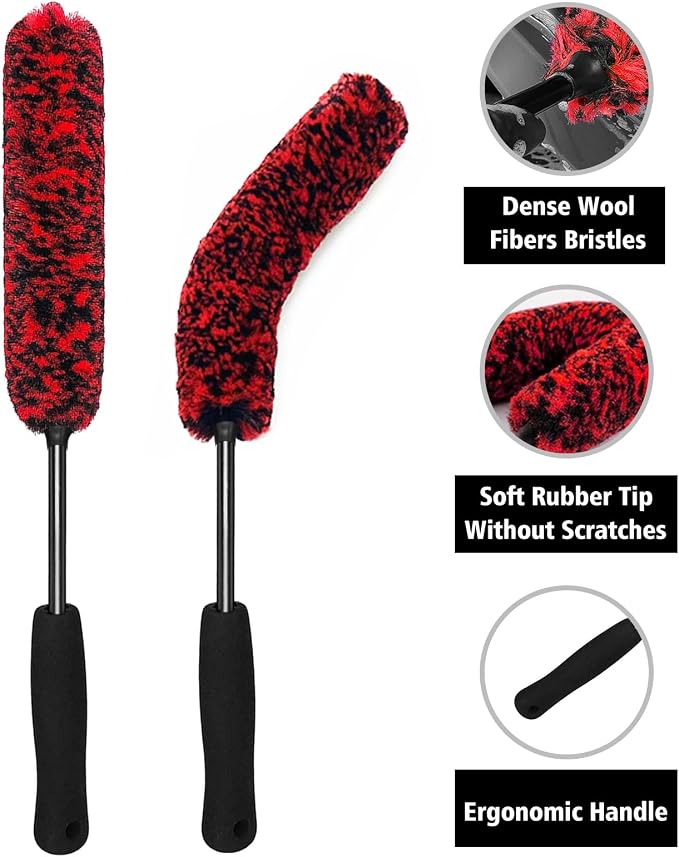 YeewayVeh Wheel Cleaning Kit, Tire Dressing Applicator and Car Detailing Brush - Image 7