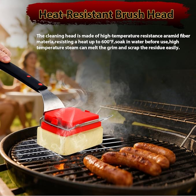 Grill Brush Bristle Free, BBQ Grill Brushes and Scraper - Image 4