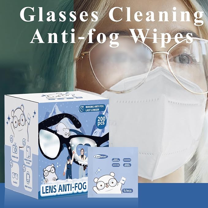 （200 PCS) Anti-Fog Lens Wipes Pre-Moistened Anti-Fog Wipes| Glasses Cleaner - Image 7