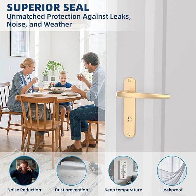 Heavy-Duty 36 ft x 2 in Weather Stripping, Extra Thick 2mm Door Draft Stopper - Image 7