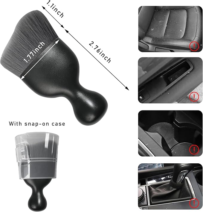 Car Interior Dust Brush, Soft Scratch Free Auto Detailing Brushes, Universal - Image 2