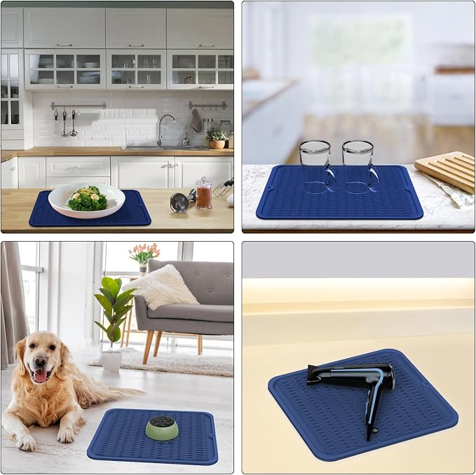 ZLR Silicone Dish Drying Mat for Kitchen Counter, Eco-Friendly Fast Dry Dish Mat - Image 9