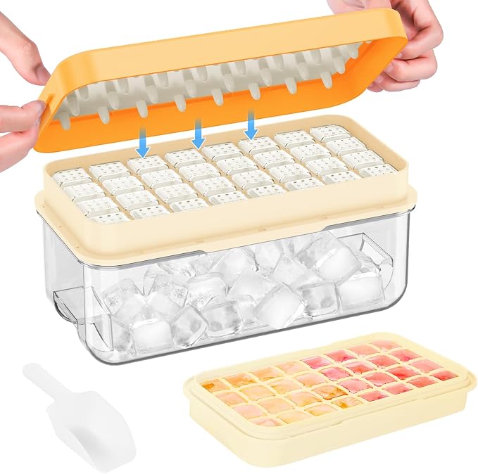 Ice Cube Tray with Lid and Bin, Ice Trays by PHINOX