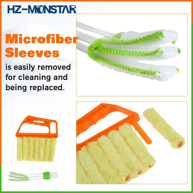 3Pcs Window Venetian Blind Cleaner Duster Tool, Window Venetian 7 Finger - Image 4