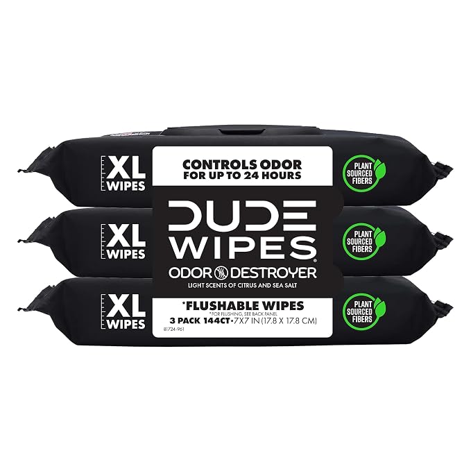 DUDE Wipes - Flushable Wipes for Adults - 3 Pack by DudeWipes