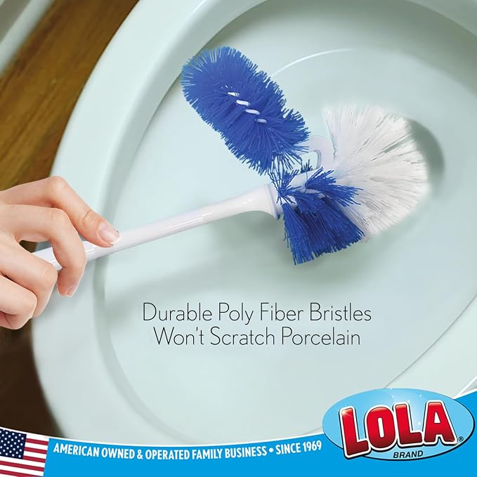 LOLA Classic Toilet Brush w/Under-The-Rim Scrubber, deep Cleans The Entire - Image 2